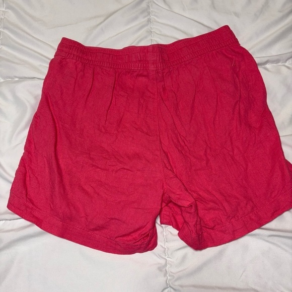 Nautica Coral Pink Red Women’s Shorts 5inch Size Small Linen Blend - Picture 4 of 6